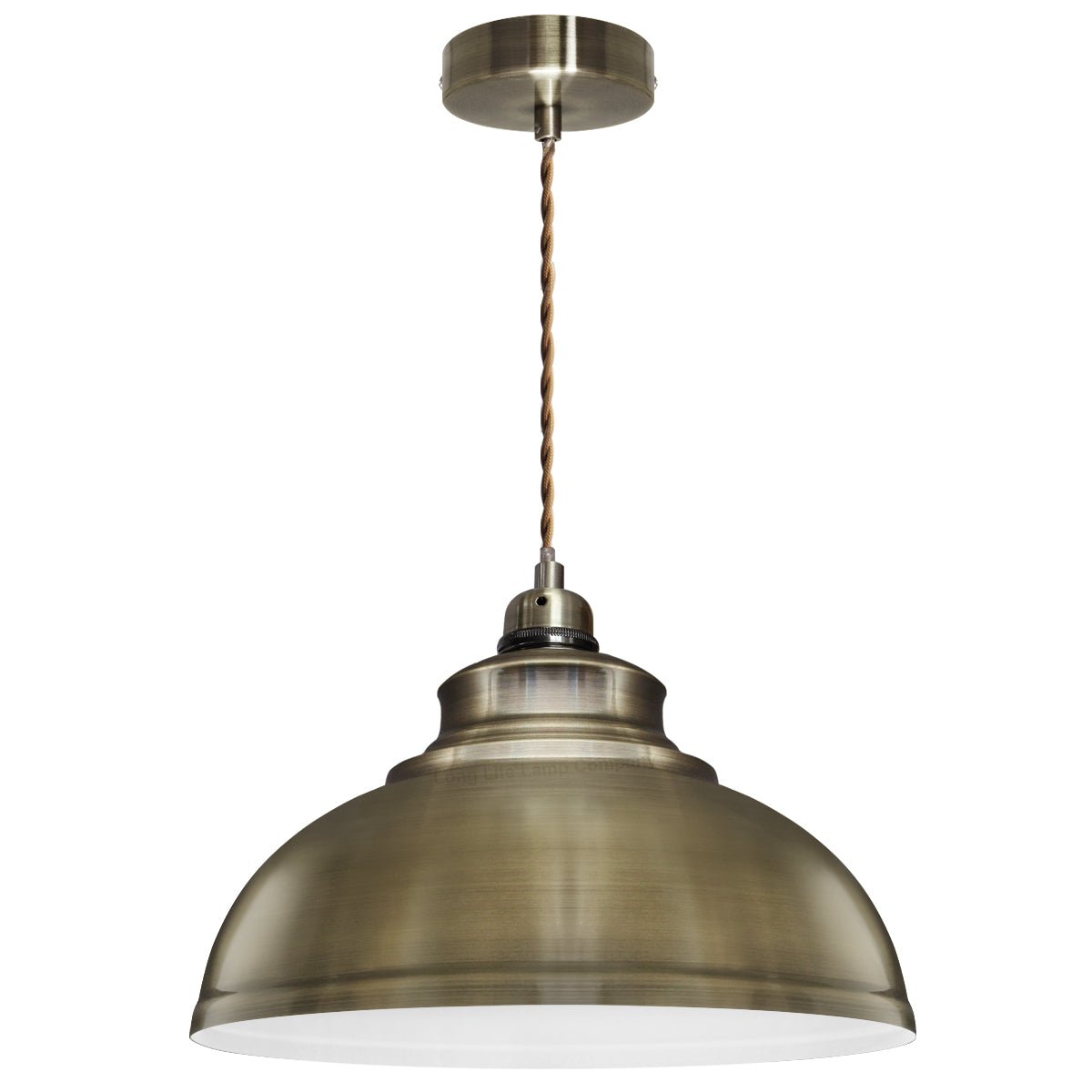 Vintage Antique Brass Hanging Ceiling Pendant Shade - Energy Light Bulbs - Free delivery on all orders