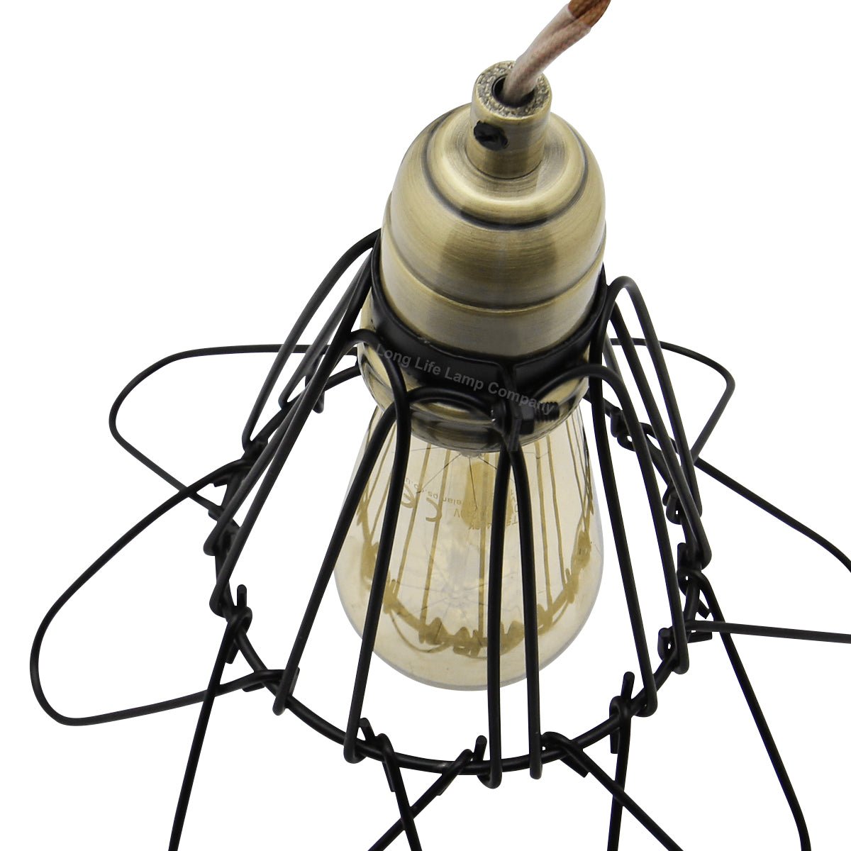 Vintage Bird Cage Pendant Antique Brass Opening and Closing Industrial Hanging Light With 40w E27 - Energy Light Bulbs - Free delivery on all orders