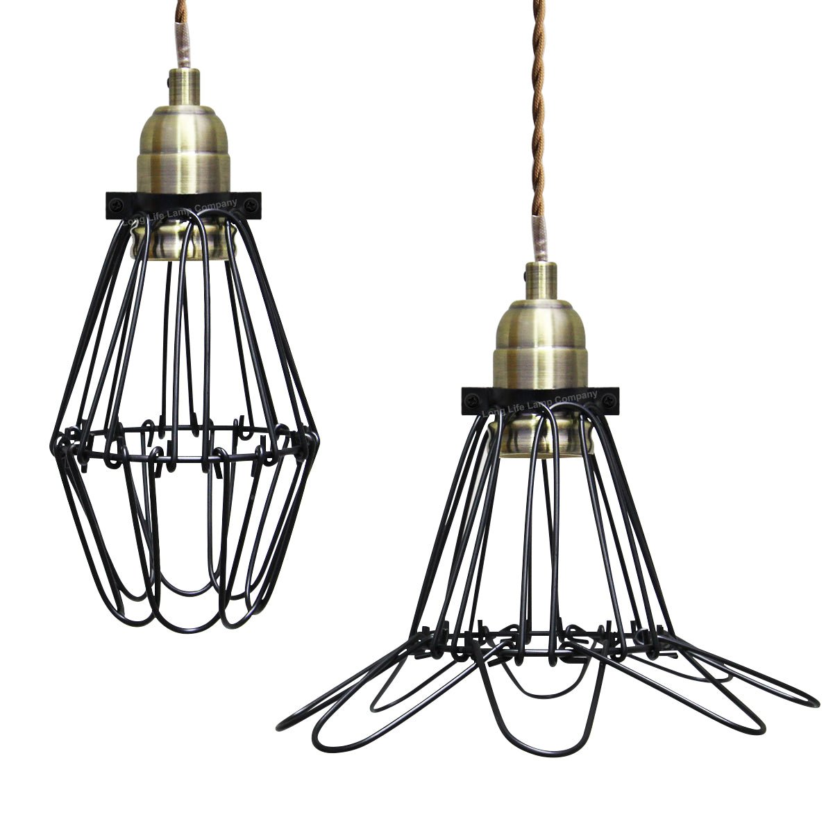 Vintage Bird Cage Pendant Antique Brass Opening and Closing Industrial Hanging Light With 40w E27 - Energy Light Bulbs - Free delivery on all orders