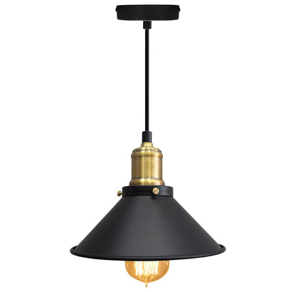 Vintage Black Antique Brass Hanging Ceiling Pendant Shade Light Fitting - Energy Light Bulbs - Free delivery on all orders