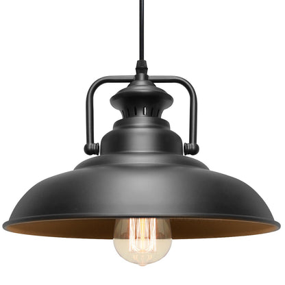 Vintage Black Metal Ceiling Lamp Shade - Energy Light Bulbs - Free delivery on all orders