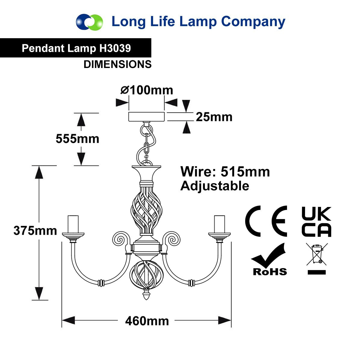 Vintage Ceiling Pendant Light Brushed Chrome Antique Hanging Chandelier Candle Lantern H3039 - Free delivery on all orders