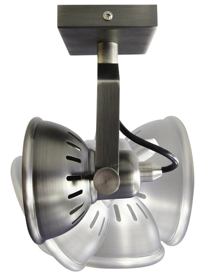 Vintage Ceiling Stainless Steel Pewter Finish Adjustable Swivel Spot Light - Energy Light Bulbs - Free delivery on all orders