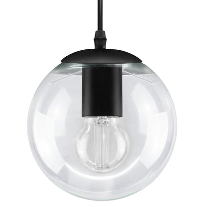 Vintage Clear Glass Globe Pendant Light Shade - Energy Light Bulbs - Free delivery on all orders