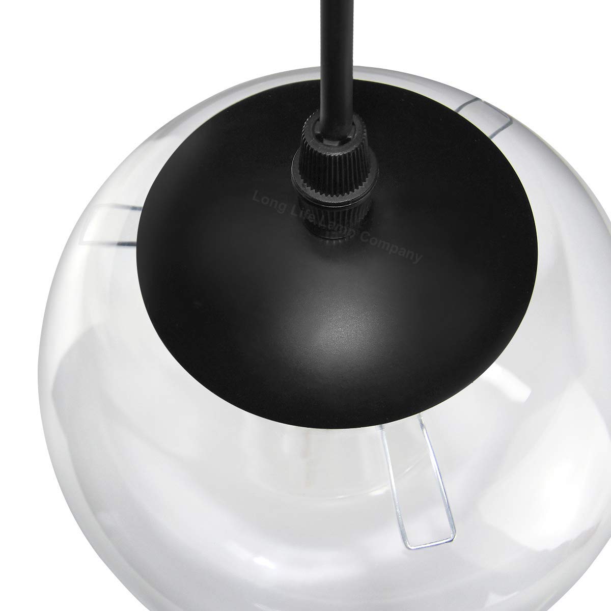 Vintage Clear Glass Globe Pendant Light Shade - Energy Light Bulbs - Free delivery on all orders