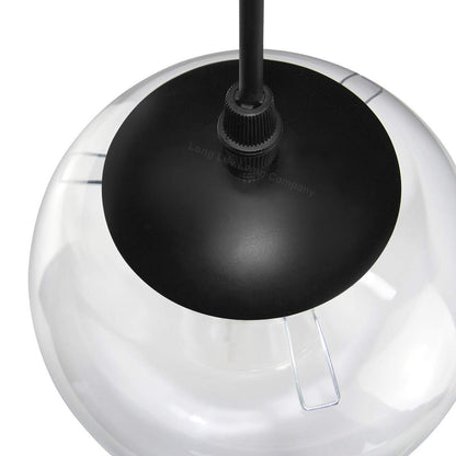 Vintage Clear Glass Globe Pendant Light Shade - Energy Light Bulbs - Free delivery on all orders