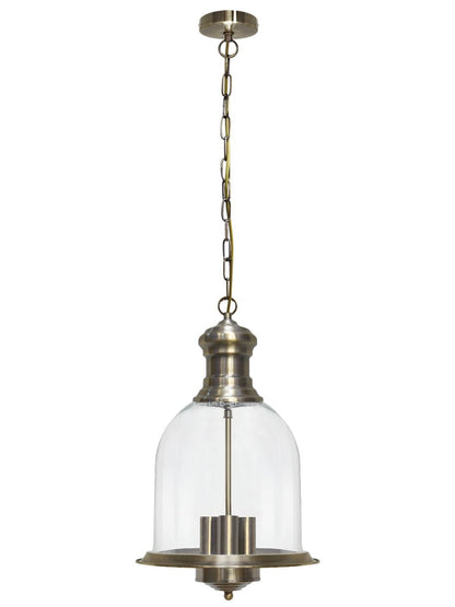 Vintage Glass Pendant Light Brass Hanging Antique Ceiling Chandelier Candle Lantern - Energy Light Bulbs - Free delivery on all orders