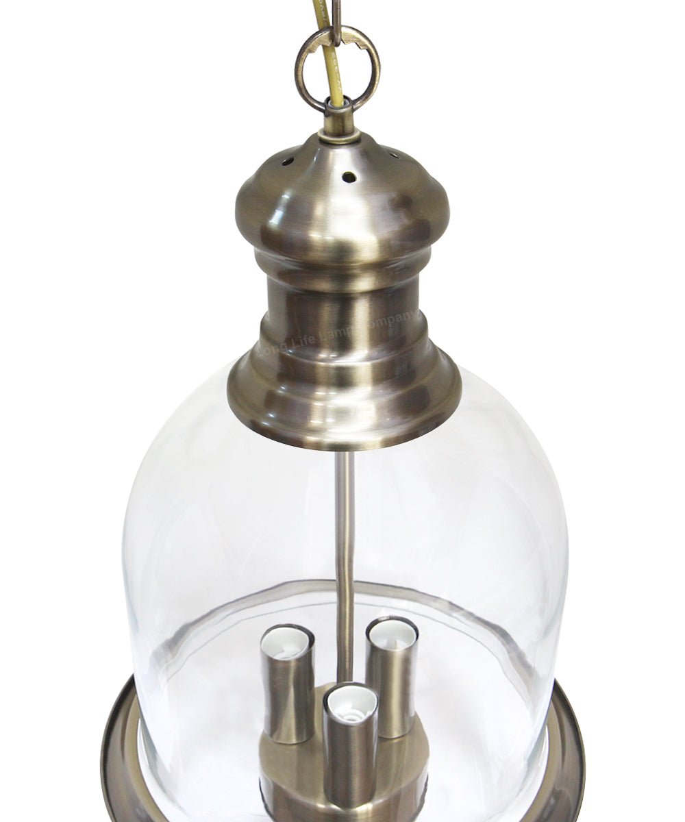 Vintage Glass Pendant Light Brass Hanging Antique Ceiling Chandelier Candle Lantern - Energy Light Bulbs - Free delivery on all orders