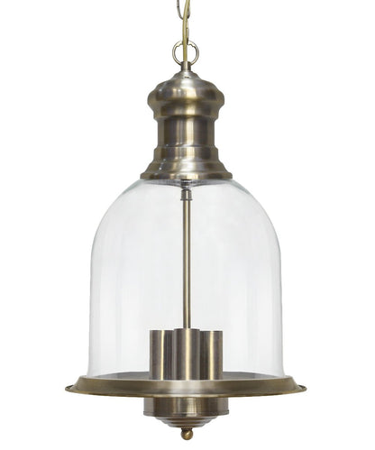 Vintage Glass Pendant Light Brass Hanging Antique Ceiling Chandelier Candle Lantern - Energy Light Bulbs - Free delivery on all orders