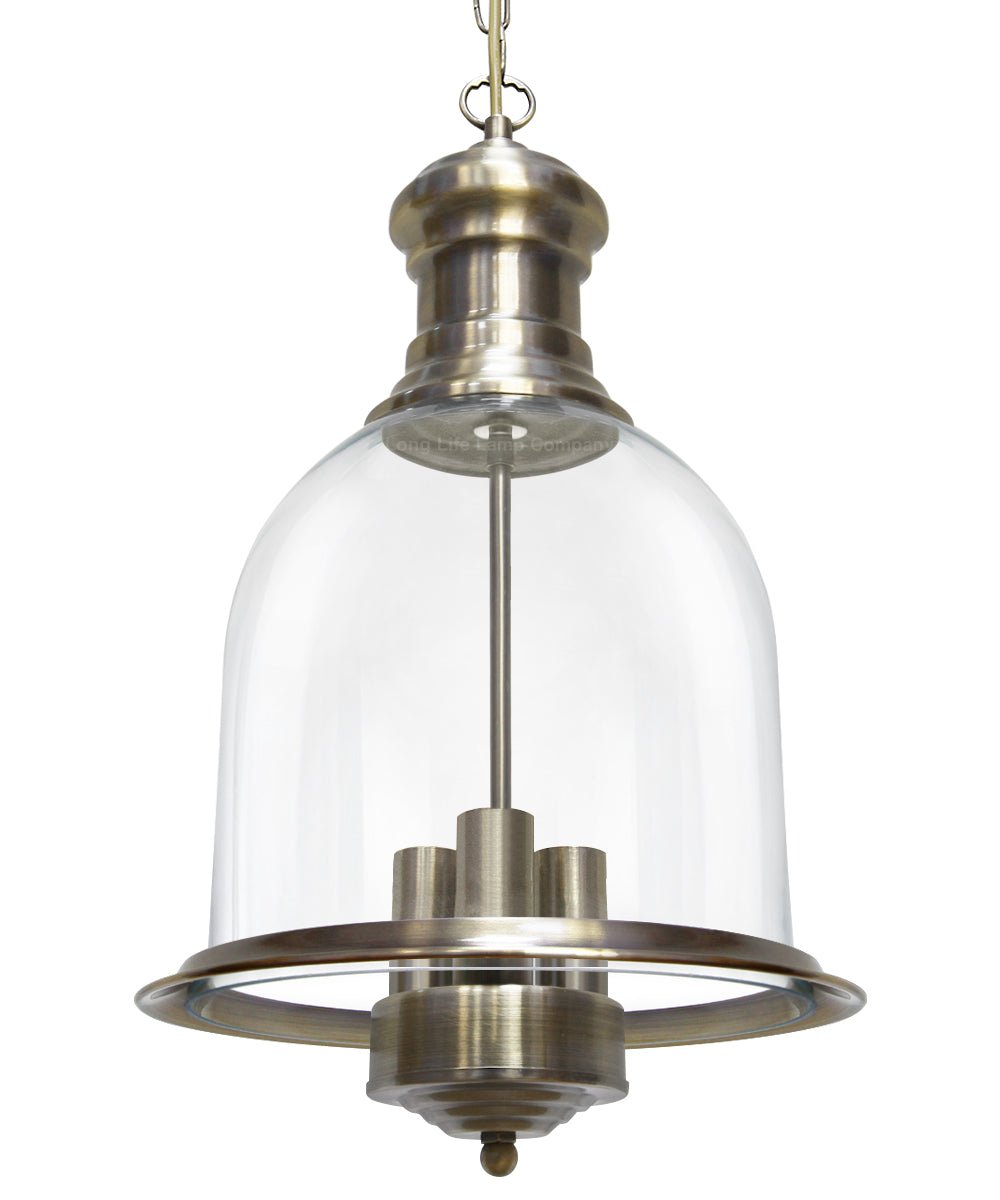 Vintage Glass Pendant Light Brass Hanging Antique Ceiling Chandelier Candle Lantern - Energy Light Bulbs - Free delivery on all orders