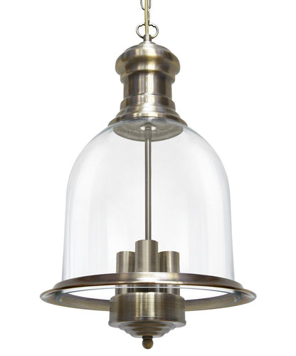 Vintage Glass Pendant Light Brass Hanging Antique Ceiling Chandelier Candle Lantern - Energy Light Bulbs - Free delivery on all orders