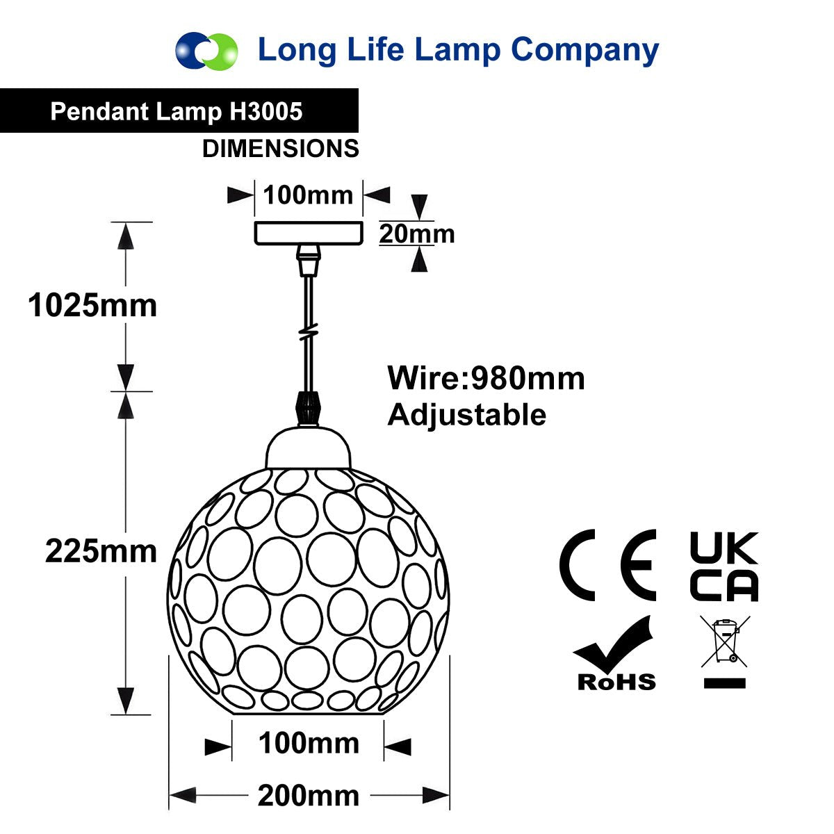 Vintage Globe Ceiling Pendant Light Smoked Grey Ripple Glass Lamp Shade H3005 - Free delivery on all orders