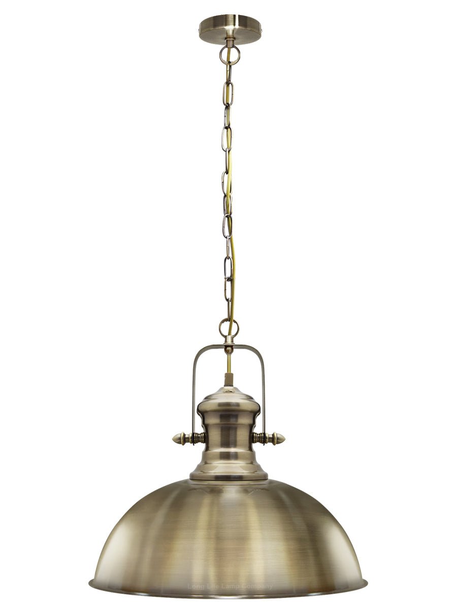 Vintage Industrial Ceiling Pendant Light Brass Antique Retro Metal Hanging Globe Lampshade M0127 - Free delivery on all orders