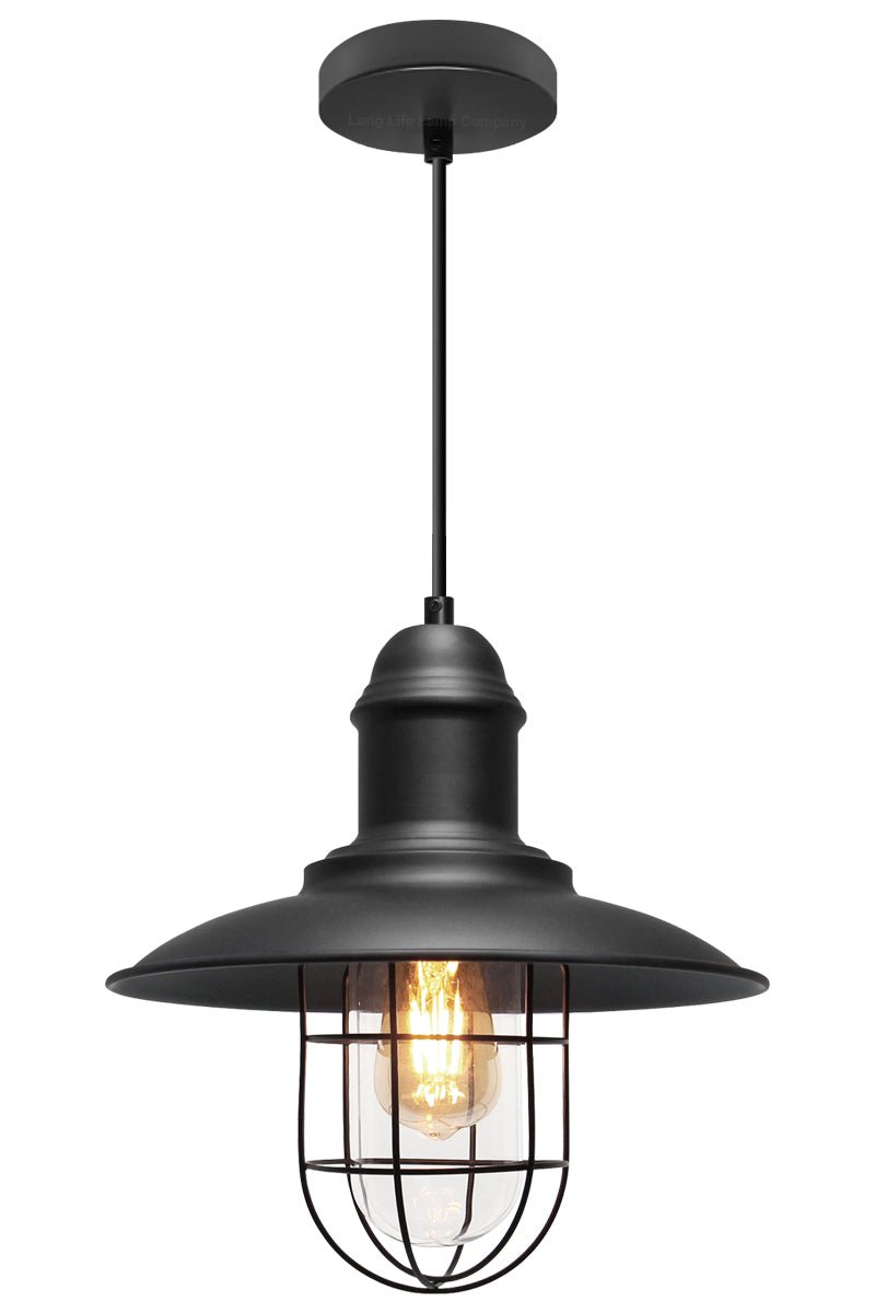 Vintage Industrial Nautical Fishermans Hanging Ceiling Pendant Lamp Shade - Energy Light Bulbs - Free delivery on all orders