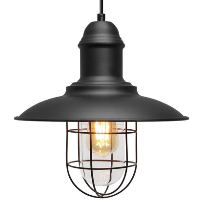 Vintage Industrial Nautical Fishermans Hanging Ceiling Pendant Lamp Shade - Energy Light Bulbs - Free delivery on all orders