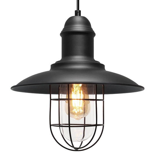 Vintage Industrial Nautical Fishermans Hanging Ceiling Pendant Lamp Shade - Energy Light Bulbs - Free delivery on all orders