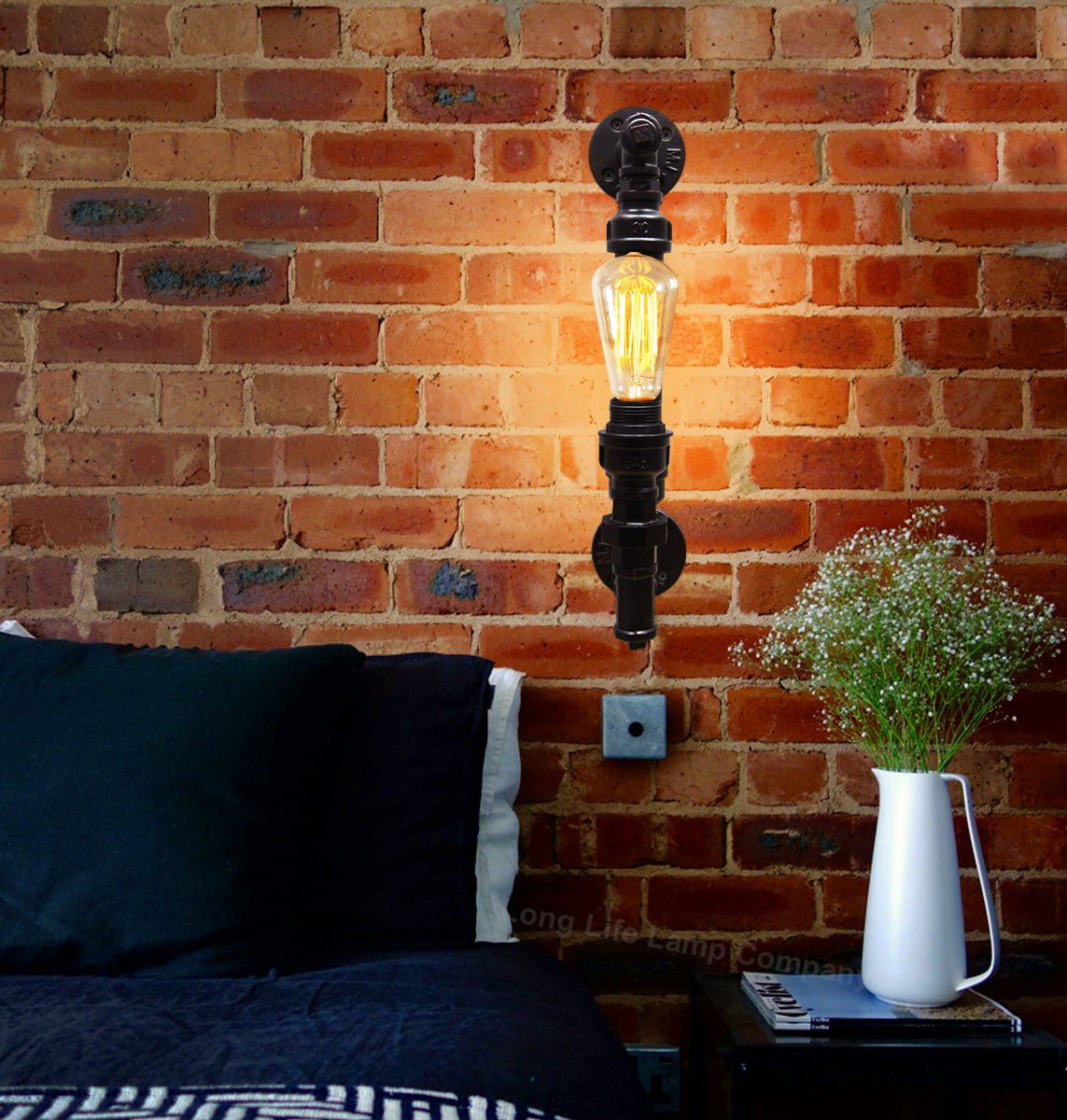 Vintage Industrial Rustic Copper Steampunk Wall Light - Energy Light Bulbs - Free delivery on all orders