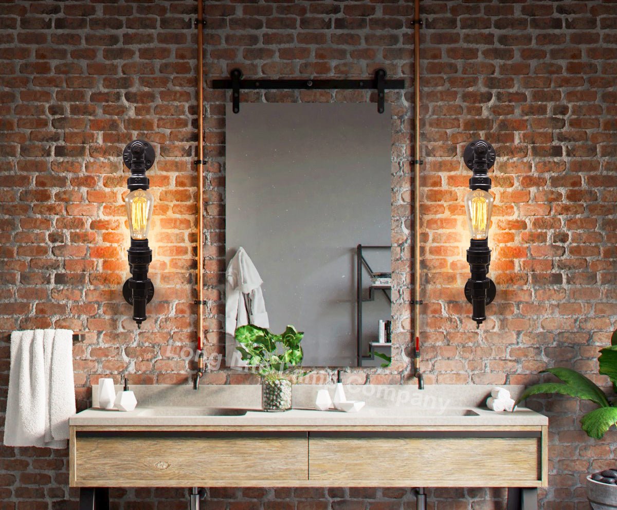 Vintage Industrial Rustic Copper Steampunk Wall Light - Energy Light Bulbs - Free delivery on all orders