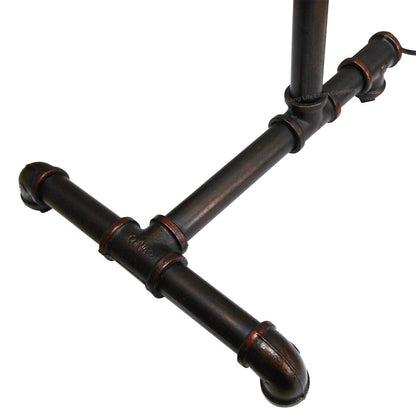 Vintage Industrial Rustic Copper Water Pipe Style Bedside Table Desk Lamp - Energy Light Bulbs - Free delivery on all orders