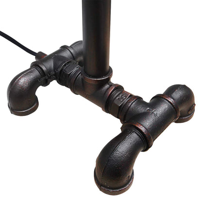 Vintage Industrial Rustic Copper Water Pipe Tap Style Bedside Table Lamp - Energy Light Bulbs - Free delivery on all orders