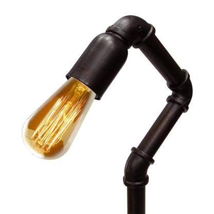Vintage Industrial Rustic Steel Water Pipe Style Lamp - Energy Light Bulbs - Free delivery on all orders