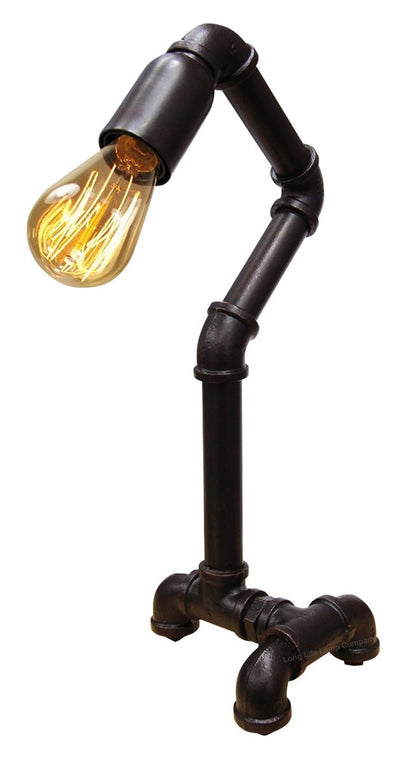 Vintage Industrial Rustic Steel Water Pipe Style Lamp - Energy Light Bulbs - Free delivery on all orders