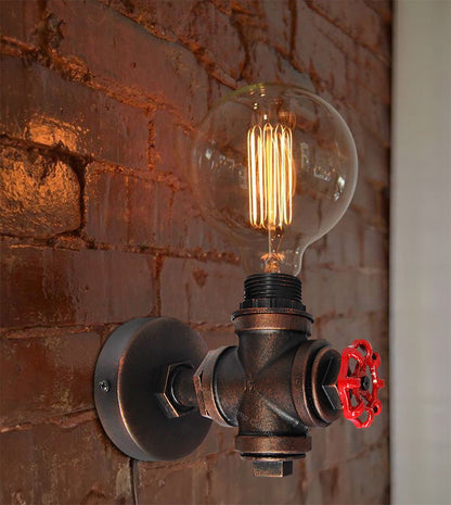 Vintage Industrial Rustic Tap Style Wall Light Waterpipe Lamp - Energy Light Bulbs - Free delivery on all orders