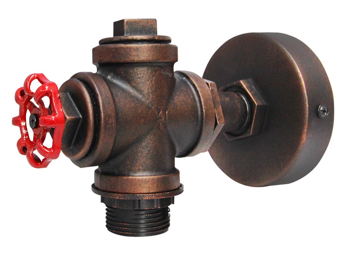 Vintage Industrial Rustic Tap Style Wall Light Waterpipe Lamp - Energy Light Bulbs - Free delivery on all orders