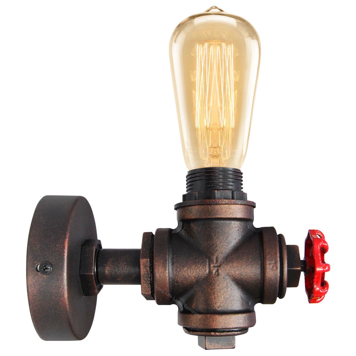 Vintage Industrial Rustic Tap Style Wall Light Waterpipe Lamp - Energy Light Bulbs - Free delivery on all orders