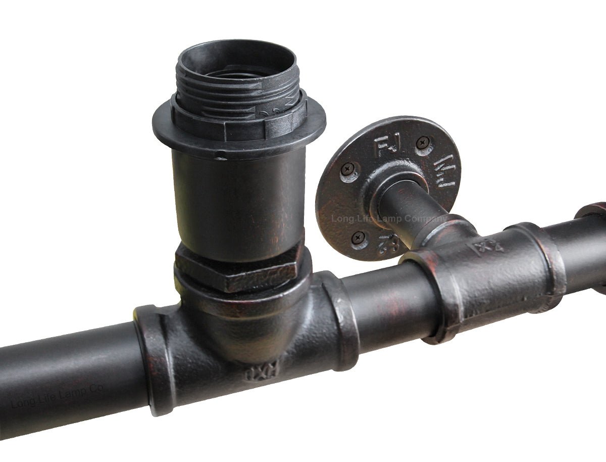 Vintage Industrial Steampunk Rustic Waterpipe Wall Light - Energy Light Bulbs - Free delivery on all orders