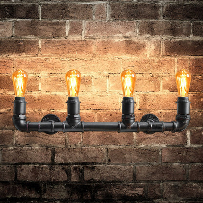 Vintage Industrial Steampunk Rustic Waterpipe Wall Light - Energy Light Bulbs - Free delivery on all orders