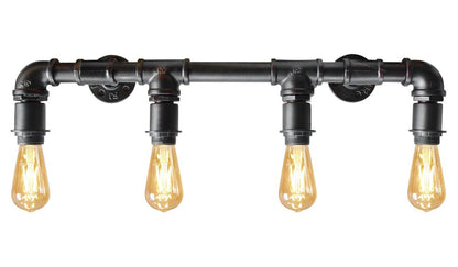 Vintage Industrial Steampunk Rustic Waterpipe Wall Light - Energy Light Bulbs - Free delivery on all orders