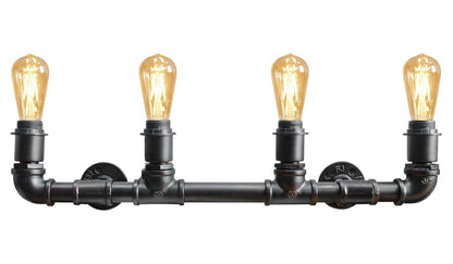 Vintage Industrial Steampunk Rustic Waterpipe Wall Light - Energy Light Bulbs - Free delivery on all orders