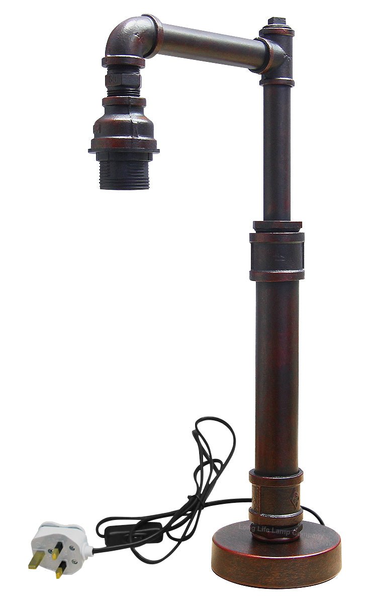 Vintage Industrial Water Pipe Table Lamp Copper Rustic Bedside Desk Lamp - Energy Light Bulbs - Free delivery on all orders