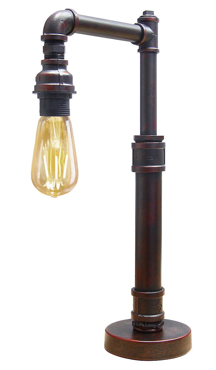 Vintage Industrial Water Pipe Table Lamp Copper Rustic Bedside Desk Lamp - Energy Light Bulbs - Free delivery on all orders