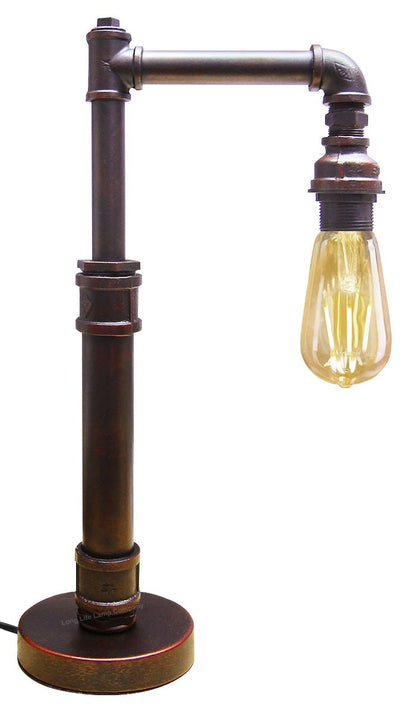 Vintage Industrial Water Pipe Table Lamp Copper Rustic Bedside Desk Lamp - Energy Light Bulbs - Free delivery on all orders