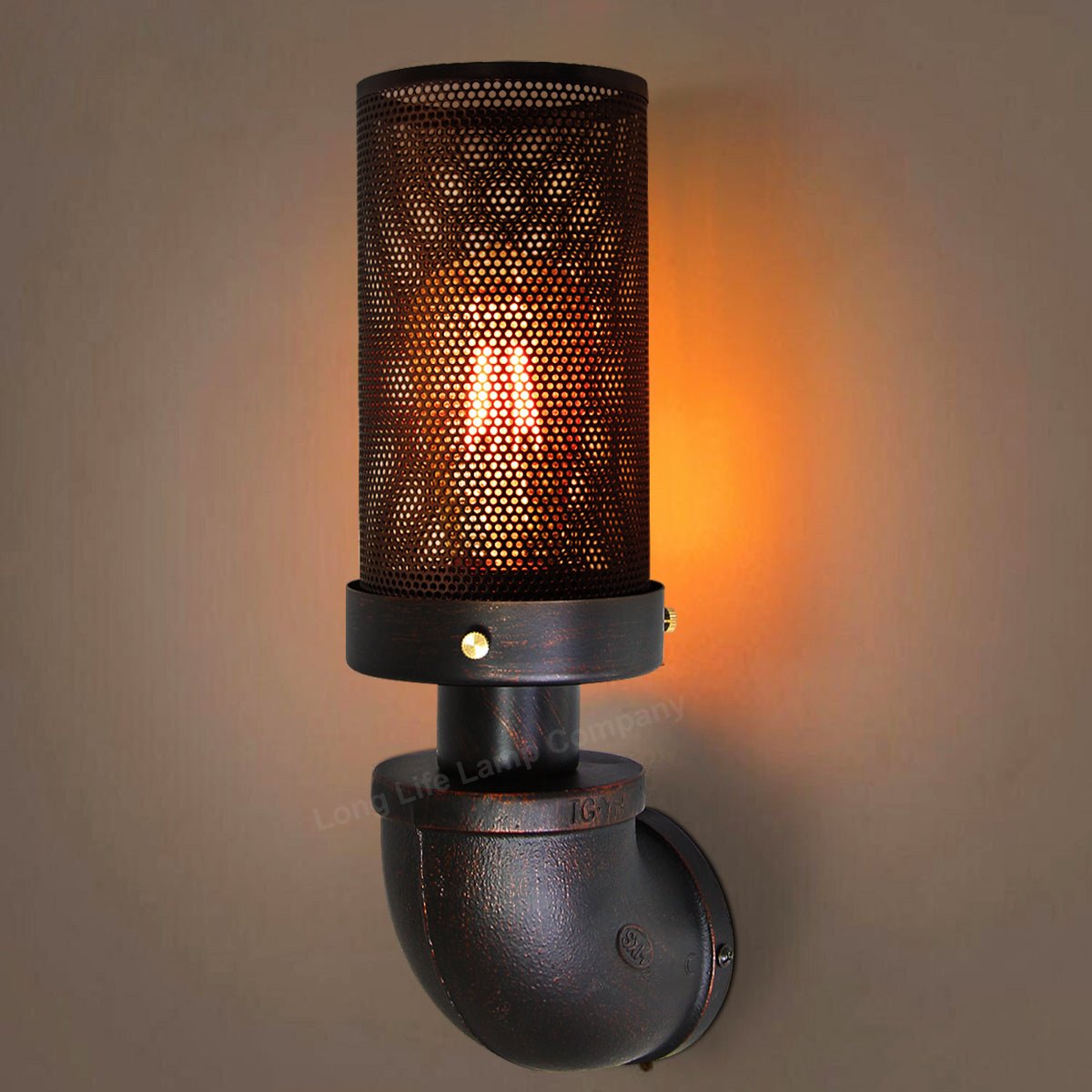 Vintage Industrial Water Pipe Wall Light - Energy Light Bulbs - Free delivery on all orders