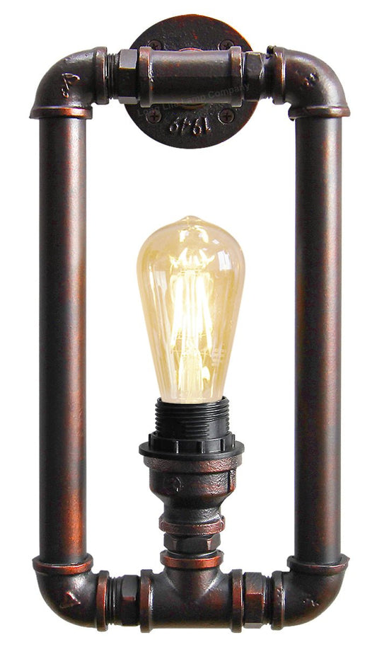 Vintage Industrial Water Pipe Wall Light Rustic Lamp - Energy Light Bulbs - Free delivery on all orders