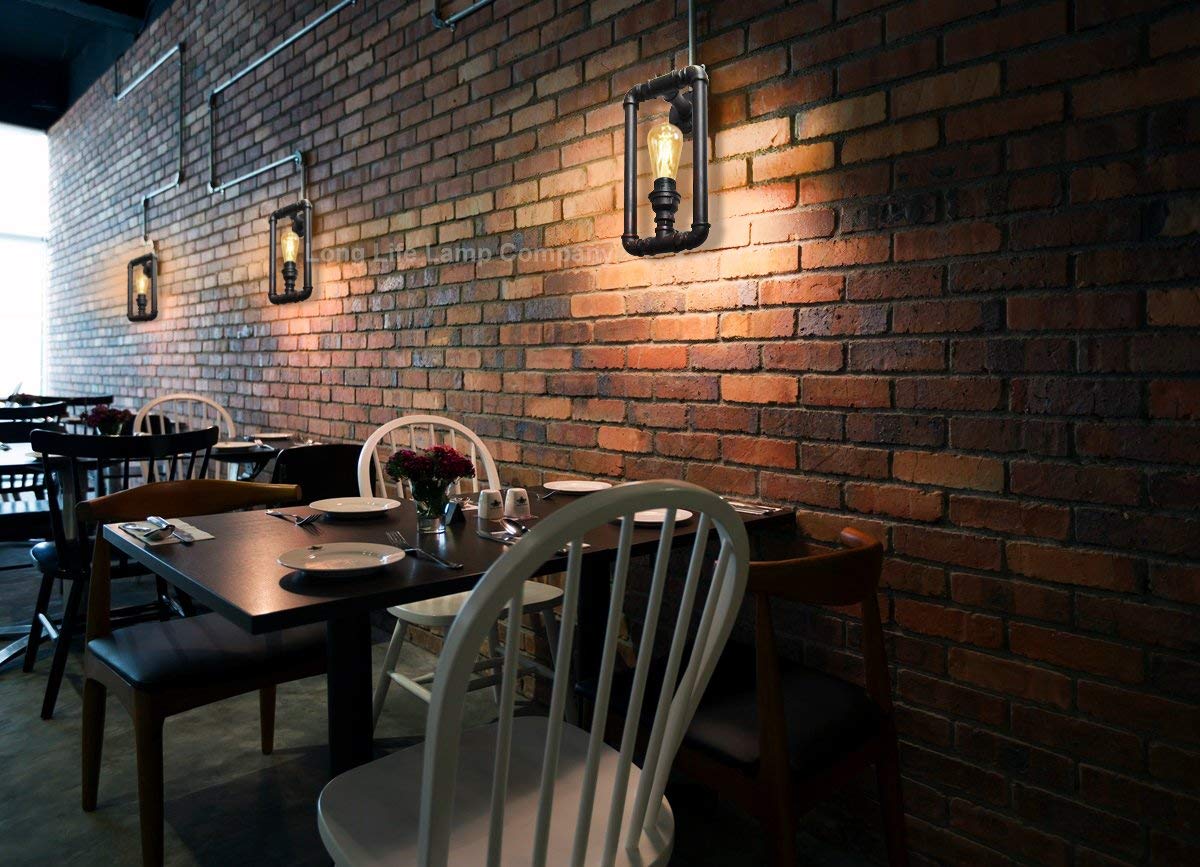 Vintage Industrial Water Pipe Wall Light Rustic Lamp - Energy Light Bulbs - Free delivery on all orders