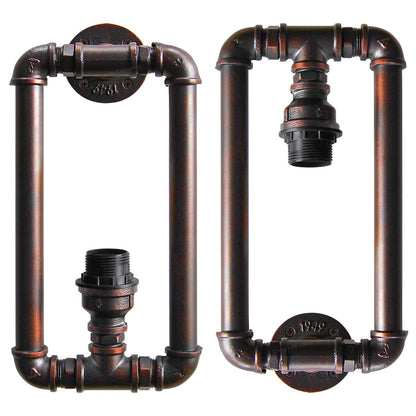 Vintage Industrial Water Pipe Wall Light Rustic Lamp - Energy Light Bulbs - Free delivery on all orders