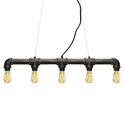 Vintage Industrial Waterpipe Ceiling Light Fixture Rustic Copper - Energy Light Bulbs - Free delivery on all orders