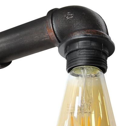 Vintage Industrial Waterpipe Ceiling Light Fixture Rustic Copper - Energy Light Bulbs - Free delivery on all orders