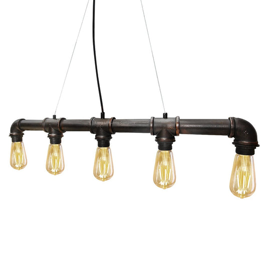 Vintage Industrial Waterpipe Ceiling Light Fixture Rustic Copper - Energy Light Bulbs - Free delivery on all orders