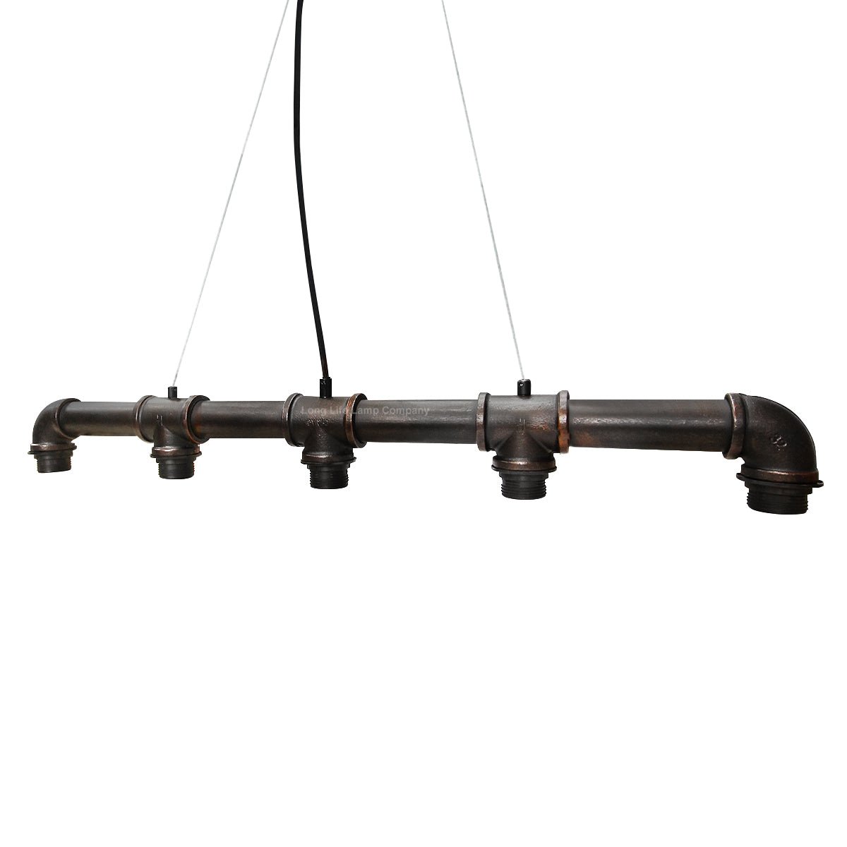 Vintage Industrial Waterpipe Ceiling Light Fixture Rustic Copper - Energy Light Bulbs - Free delivery on all orders