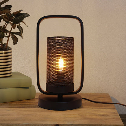 Vintage Industrial Wick Lantern Table Lamp - Energy Light Bulbs - Free delivery on all orders