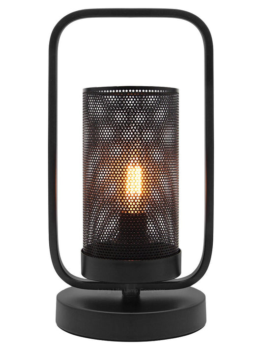 Vintage Industrial Wick Lantern Table Lamp - Energy Light Bulbs - Free delivery on all orders
