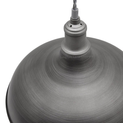 Vintage Metal Iron Grey Ceiling Pendant Light - Energy Light Bulbs - Free delivery on all orders