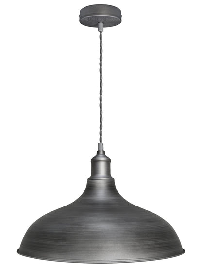 Vintage Metal Iron Grey Ceiling Pendant Light - Energy Light Bulbs - Free delivery on all orders