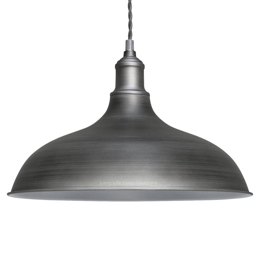 Vintage Metal Iron Grey Ceiling Pendant Light - Energy Light Bulbs - Free delivery on all orders