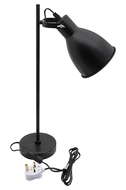 Vintage Metal Table Lamp Vintage Industrial Black Desk Lamp Scone Shade - Energy Light Bulbs - Free delivery on all orders
